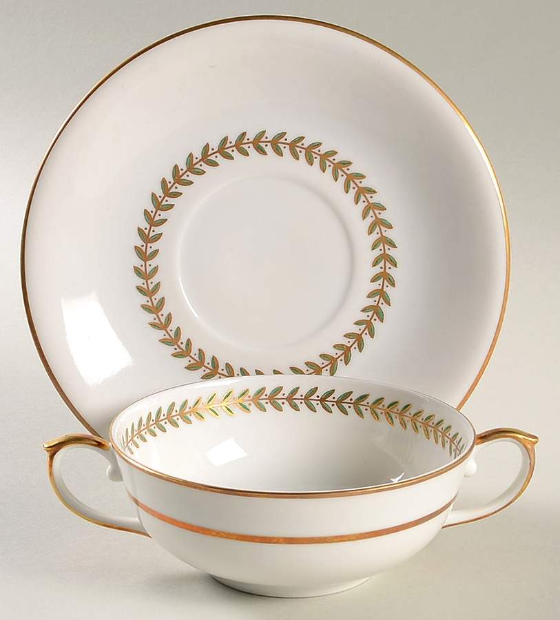 Maria Flat Cream Soup Bowl & Saucer Set by Vista Alegre-1