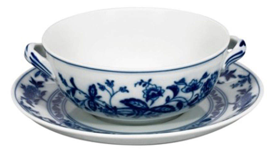 Margao Flat Cream Soup Bowl & Saucer Set by Vista Alegre-1