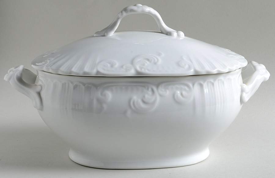 Manueline White Tureen &  Lid by Vista Alegre-1