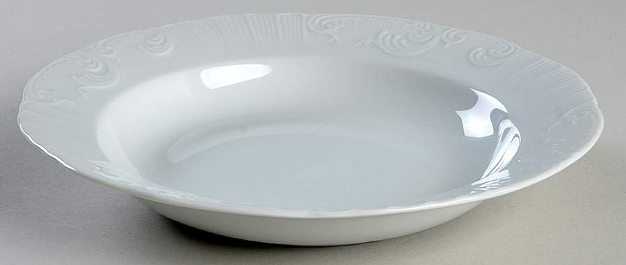 Manueline White Rim Soup Bowl by Vista Alegre-1