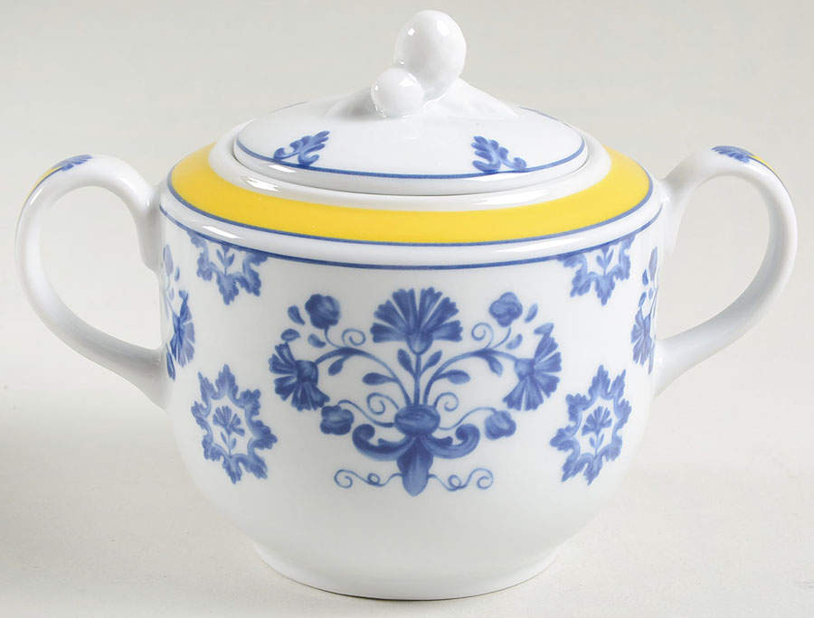 Pavilion (Castelo Branco) Sugar Bowl & Lid by Vista Alegre-1