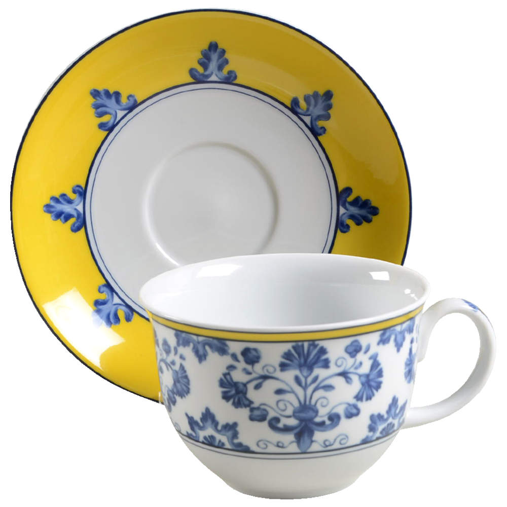 Pavilion (Castelo Branco) Flat Cup & Saucer Set by Vista Alegre-1