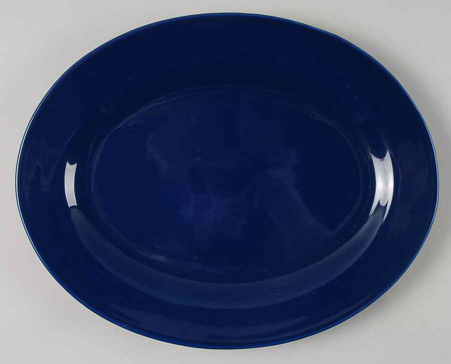 Prisma Royal Blue (Oxford Blue) 13" Oval Serving Platter by Vista Alegre-1