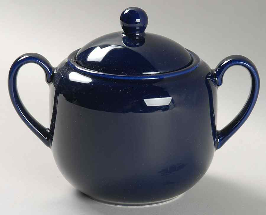 Prisma Royal Blue (Oxford Blue) Sugar Bowl & Lid by Vista Alegre-1