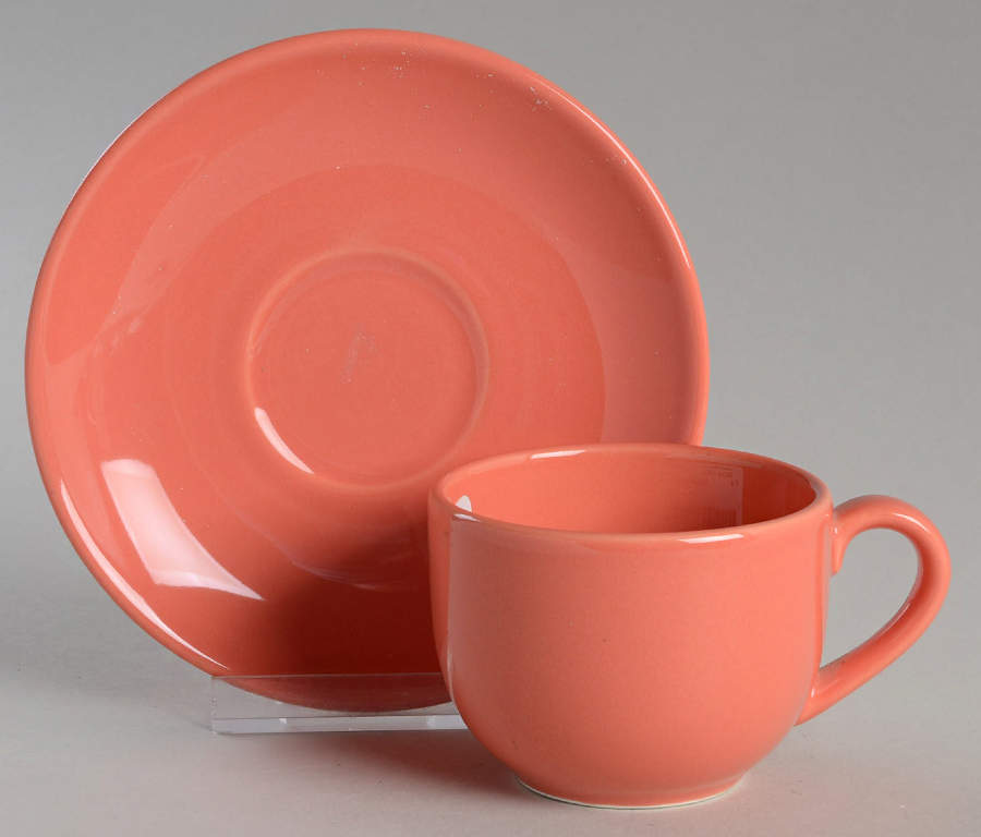 Prisma Coral Flat Demitasse Cup & Saucer Set by Vista Alegre-1