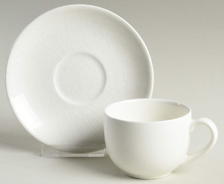 Prisma White Flat Demitasse Cup & Saucer Set by Vista Alegre-1