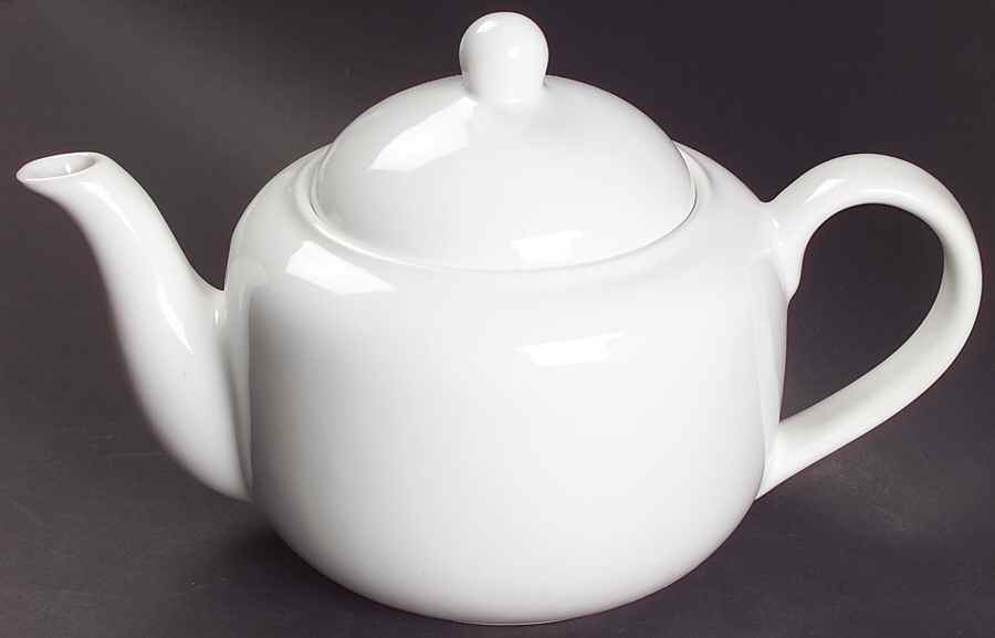 Prisma White Teapot & Lid by Vista Alegre-1