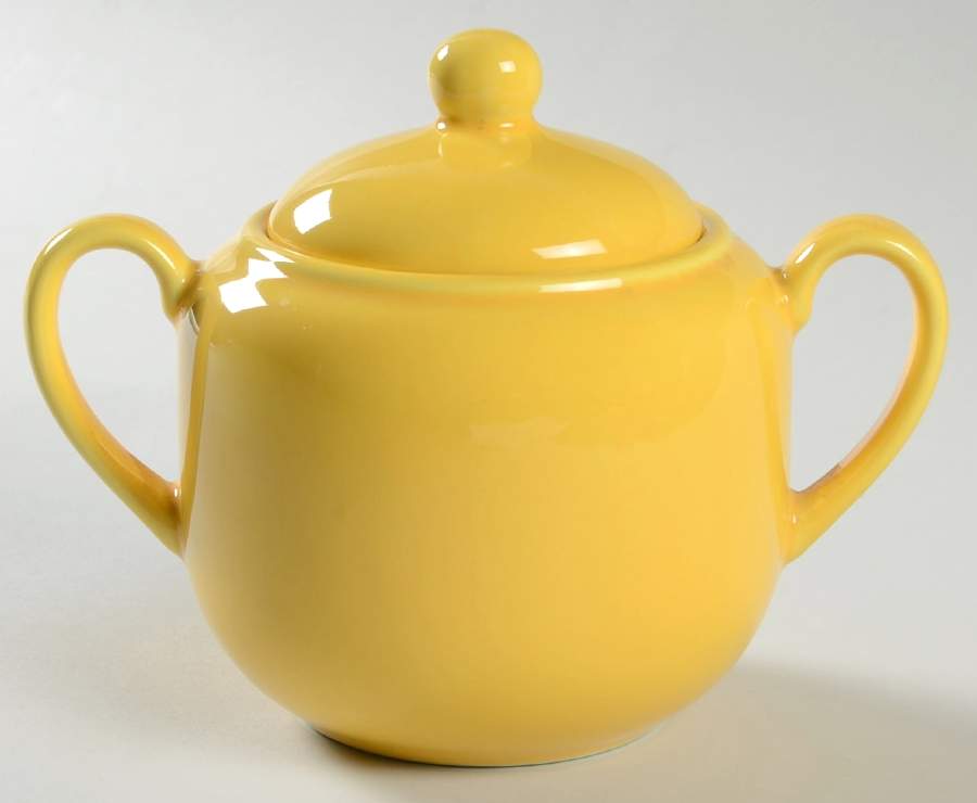 Prisma Yellow (Canary) Sugar Bowl & Lid by Vista Alegre-1