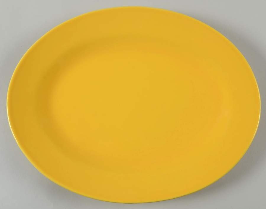 Prisma Yellow (Canary) 13" Oval Serving Platter by Vista Alegre-1