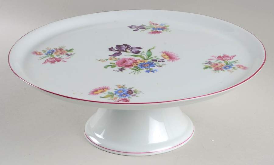 Rosa Alegre 11" Diameter Pedestal Cake Stand by Vista Alegre-1