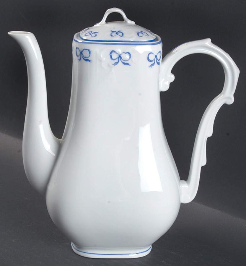 Ruban Blue Coffee Pot & Lid by Vista Alegre-1