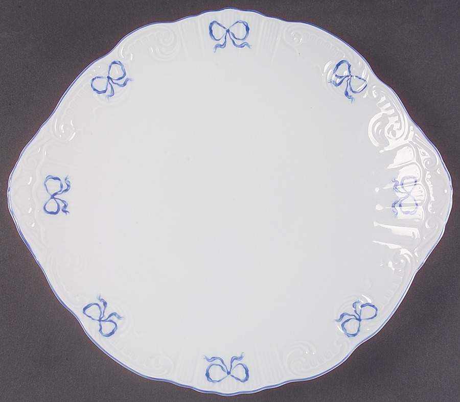 Ruban Blue Handled Cake Plate by Vista Alegre-1