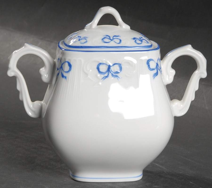 Ruban Blue Sugar Bowl & Lid by Vista Alegre-1