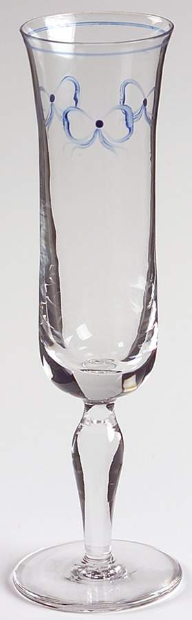 Ruban Blue Glassware Champagne Flute by Vista Alegre-1