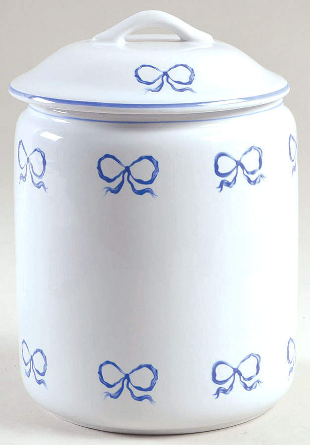 Ruban Blue Medium Canister & Lid with Seal Ring by Vista Alegre-1