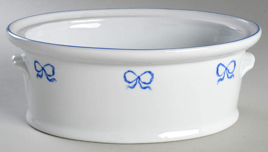 Ruban Blue 2 Quart Oval Covered Casserole No Lid by Vista Alegre-1