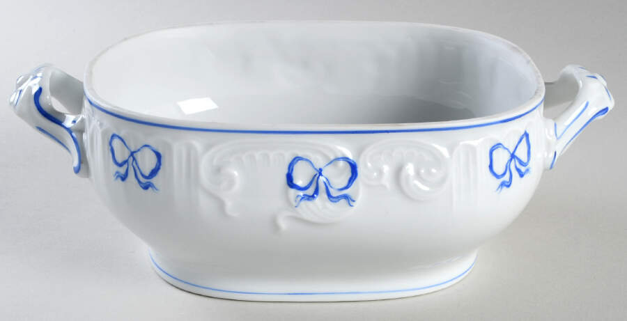 Ruban Blue Rectangular Vegetable Bowl No Lid by Vista Alegre-1