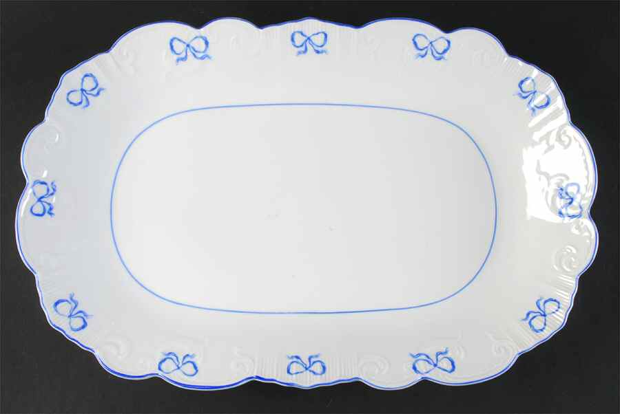 Ruban Blue 16" Oval Serving Platter by Vista Alegre-1