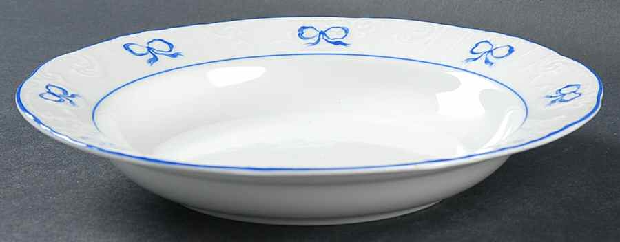 Ruban Blue Rim Soup Bowl by Vista Alegre-1