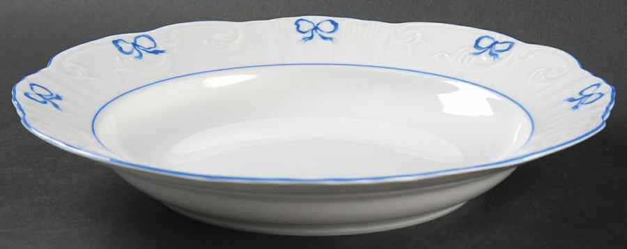 Ruban Blue Large Rim Soup Bowl by Vista Alegre-1
