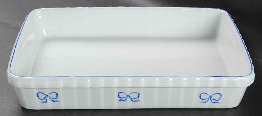 Ruban Blue 12" Rectangular Baker by Vista Alegre-1