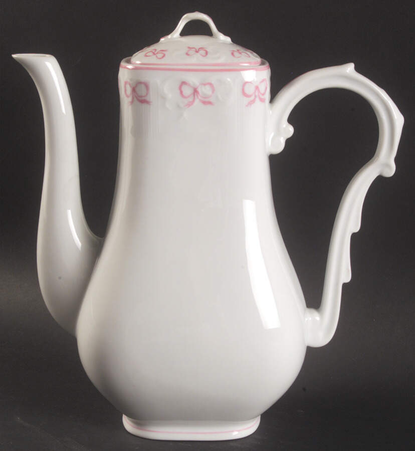 Ruban Pink Coffee Pot & Lid by Vista Alegre-1