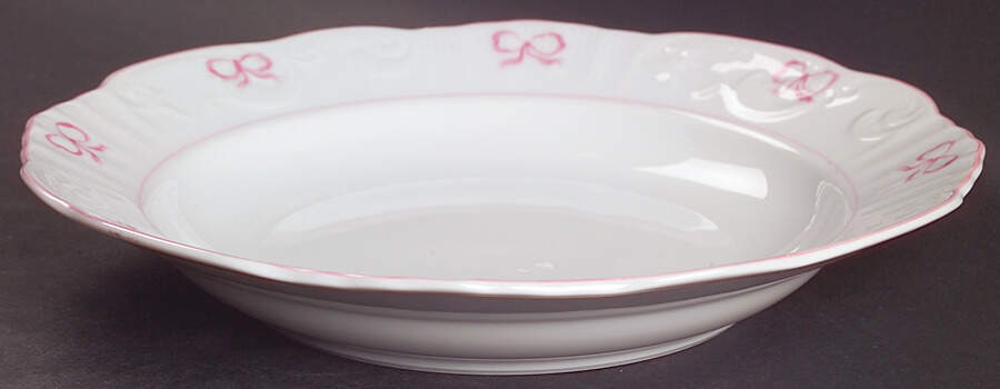 Ruban Pink Large Rim Soup Bowl by Vista Alegre-1
