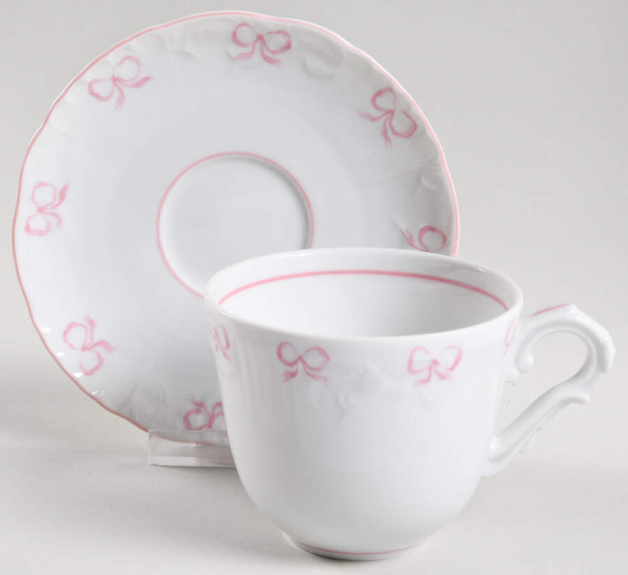 Ruban Pink Flat Cup & Saucer Set by Vista Alegre-1
