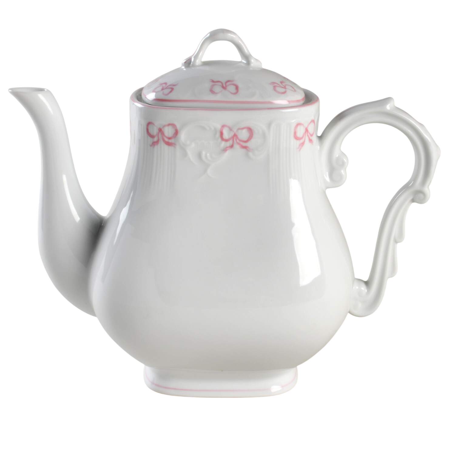 Ruban Pink Teapot & Lid by Vista Alegre-1