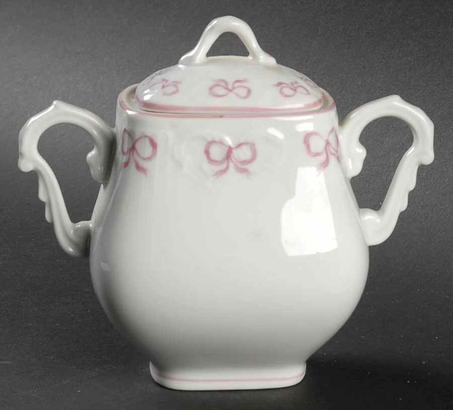 Ruban Pink Sugar Bowl & Lid by Vista Alegre-1