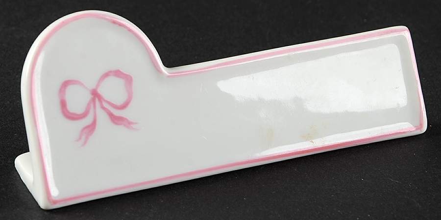 Ruban Pink Small Placard/Place Card Holder by Vista Alegre-1