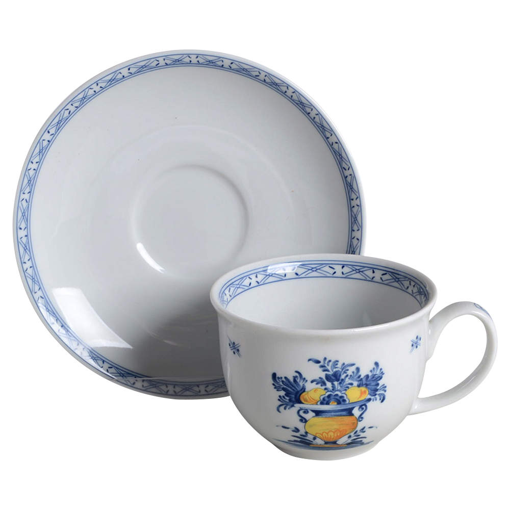 Viana Flat Demitasse Cup & Saucer Set by Vista Alegre-1