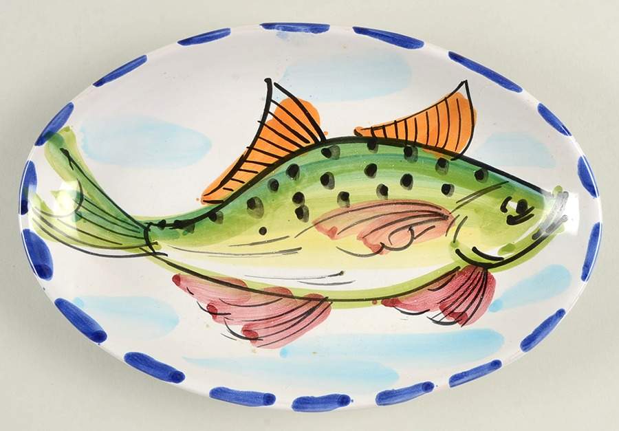 Al Mare 10" Oval Plate by Vietri (Italy)-1