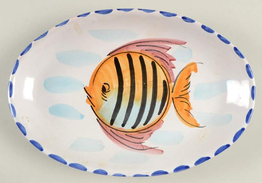 Al Mare 10" Oval Plate by Vietri (Italy)-1