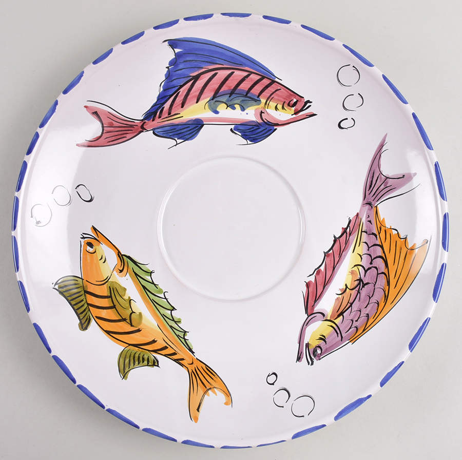 Al Mare Chip Bowl/Plate for Chip & Dip Set by Vietri (Italy)-1