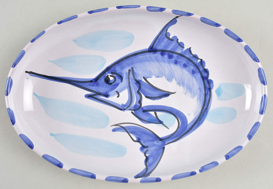 Al Mare 10" Oval Plate by Vietri (Italy)-1