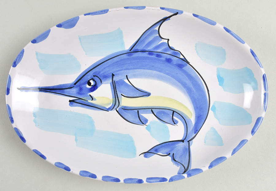 Al Mare 10" Oval Plate by Vietri (Italy)-1