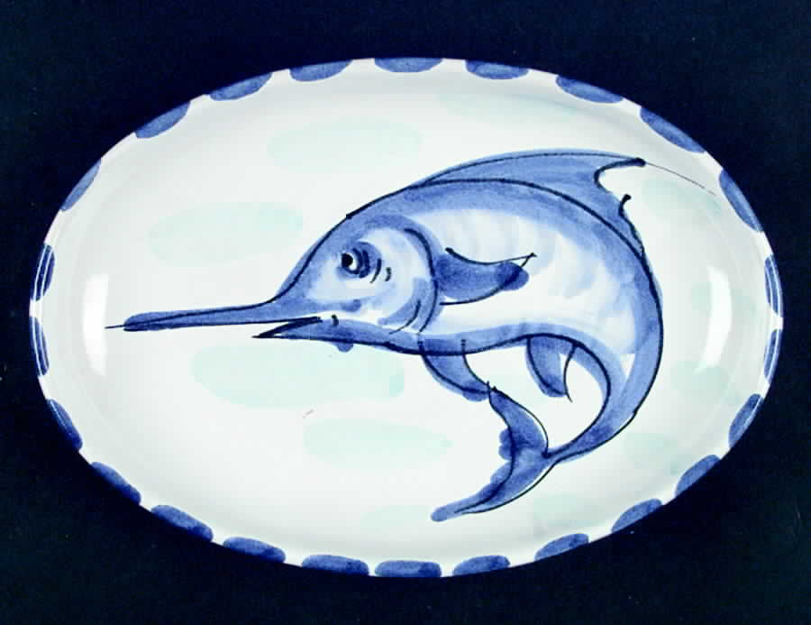 Al Mare 10" Oval Plate by Vietri (Italy)-1
