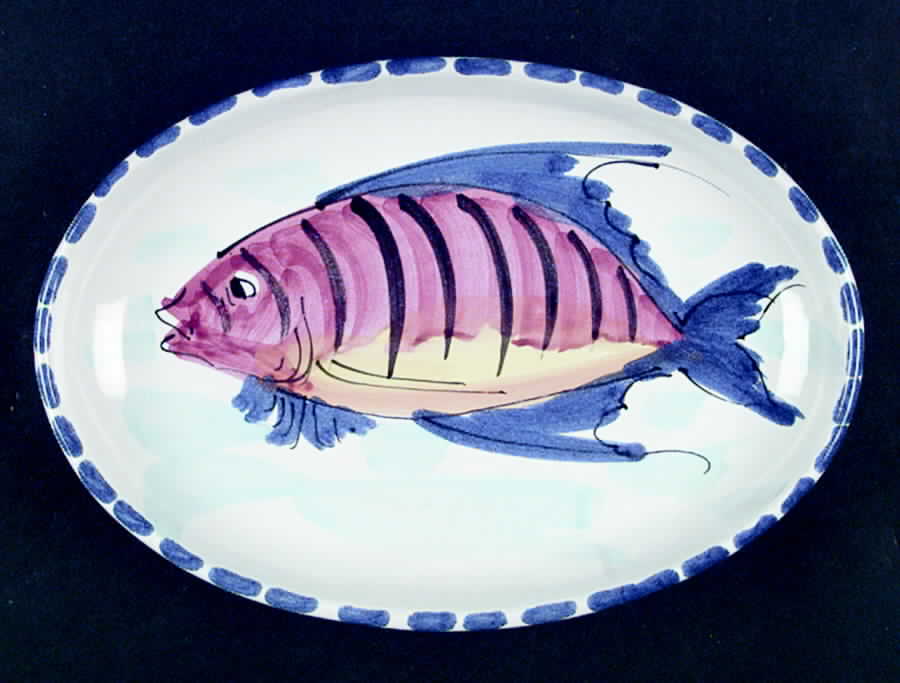 Al Mare 10" Oval Plate by Vietri (Italy)-1