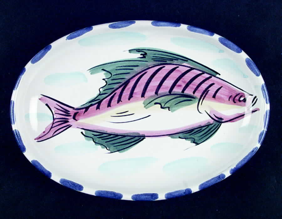 Al Mare 10" Oval Plate by Vietri (Italy)-1