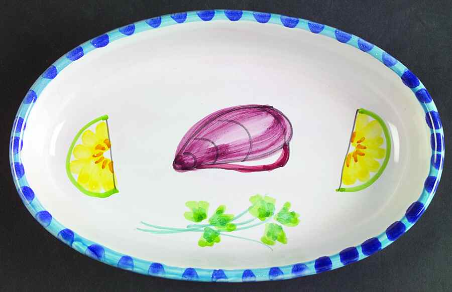 Al Mare 8" Oval Plate by Vietri (Italy)-1