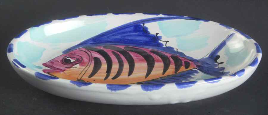 Al Mare 8" Oval Plate by Vietri (Italy)-1