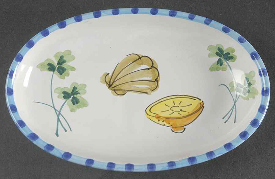 Al Mare 8" Oval Plate by Vietri (Italy)-1