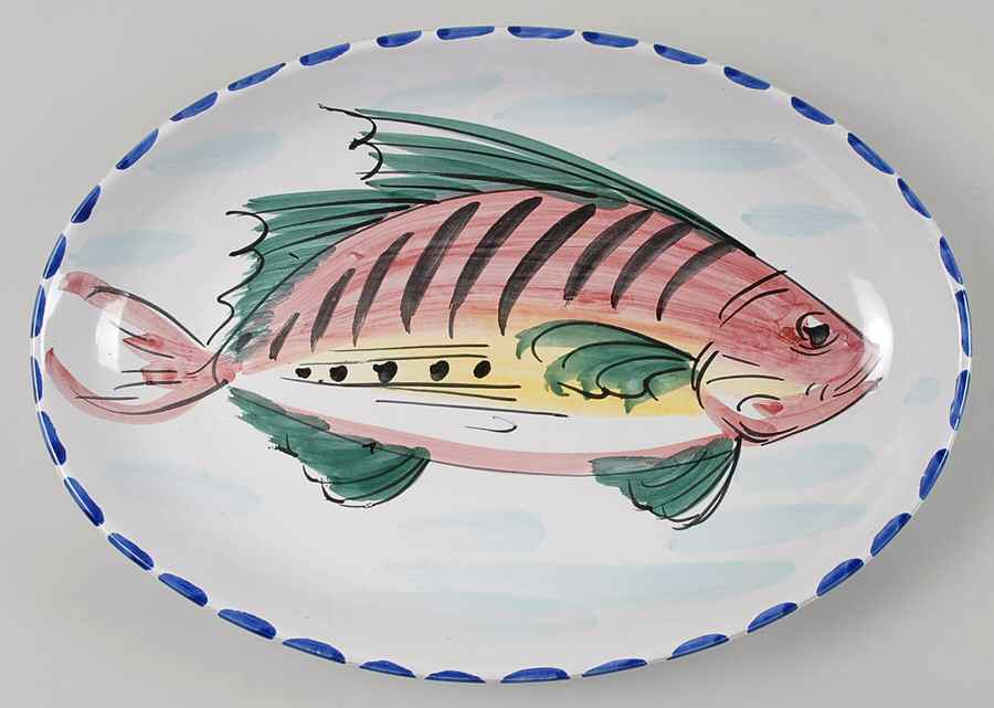 Al Mare 16" Oval Serving Platter by Vietri (Italy)-1