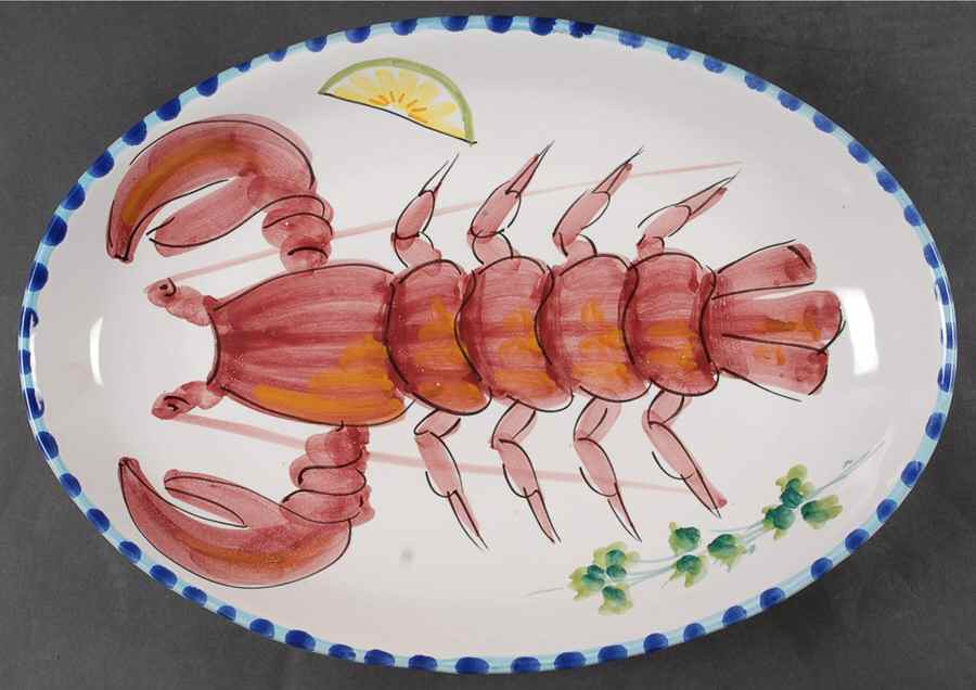 Al Mare 16" Oval Serving Platter by Vietri (Italy)-1