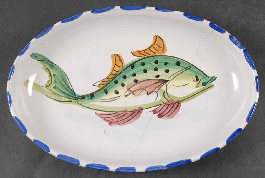 Al Mare 8" Oval Plate by Vietri (Italy)-1