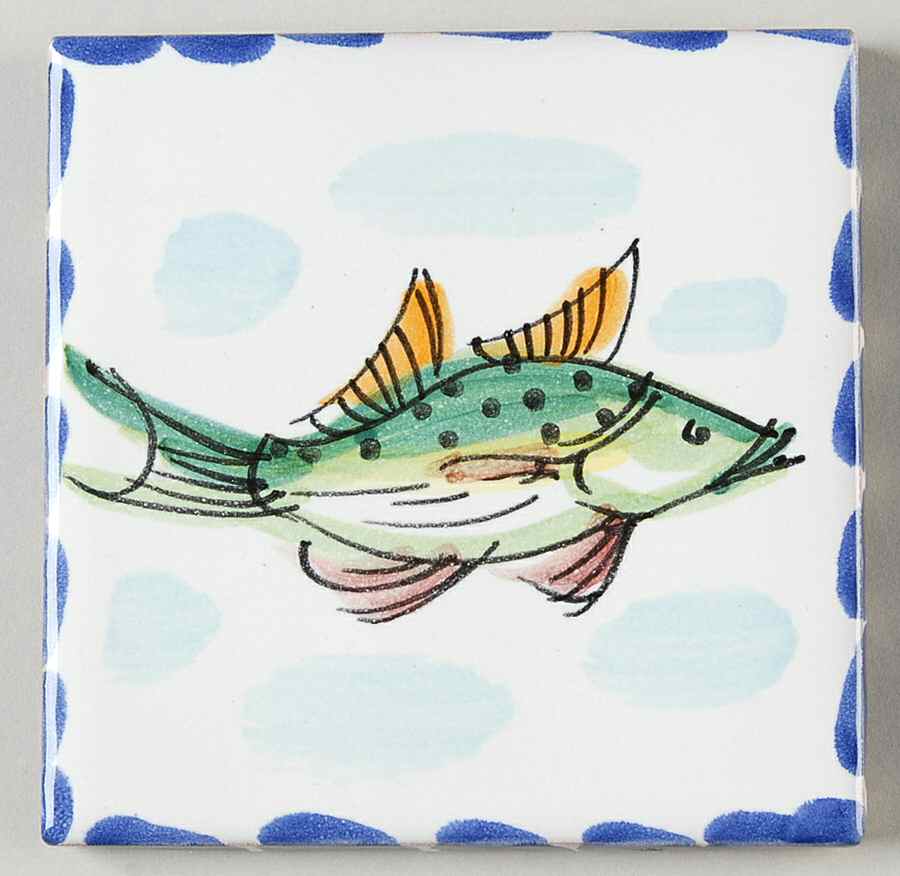 Al Mare 4" Square Coaster by Vietri (Italy)-1
