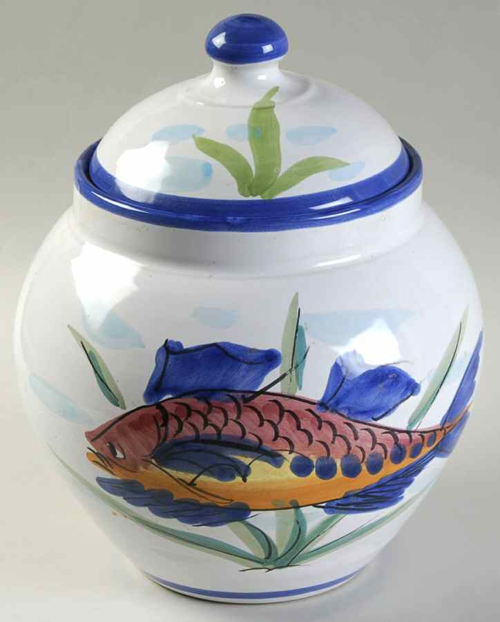 Al Mare Medium Canister & Lid by Vietri (Italy)-1