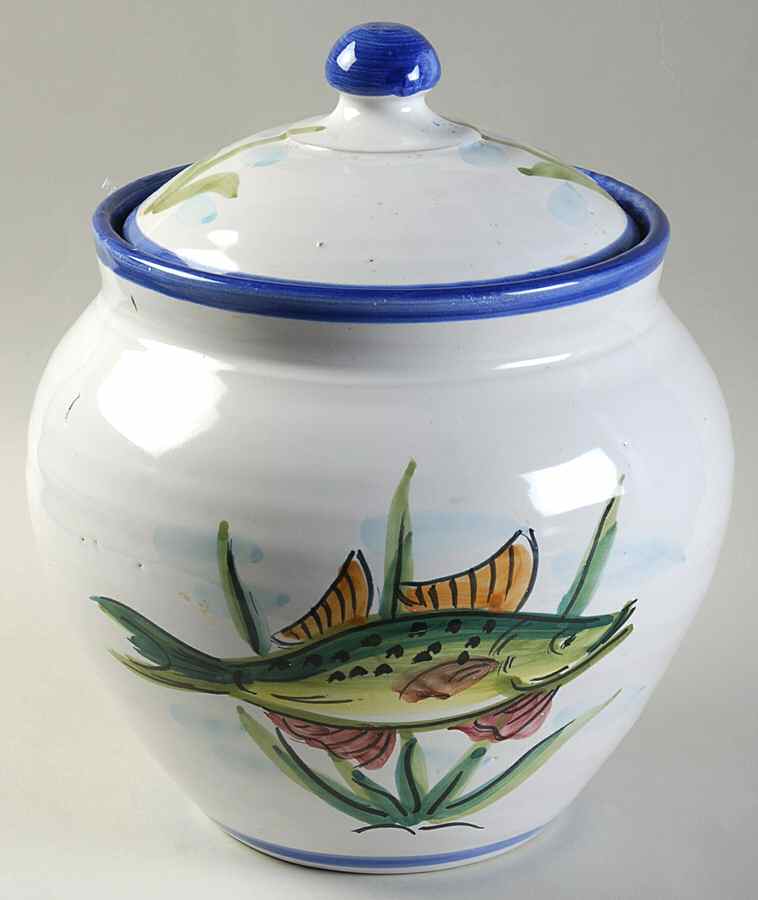 Al Mare Large Canister & Lid by Vietri (Italy)-1