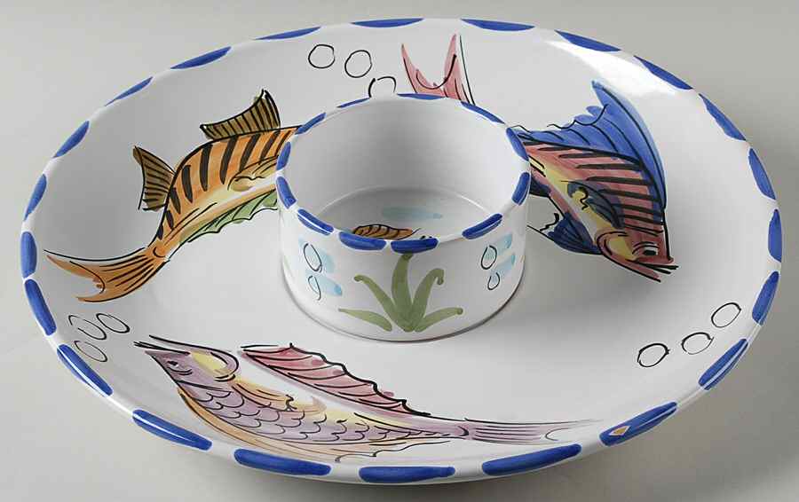 Al Mare (2 Piece) Chip & Dip Set by Vietri (Italy)-1